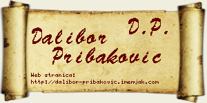 Dalibor Pribaković vizit kartica